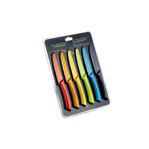 Scanpan - Spectrum 6 Piece Steak Knife Set Coloured