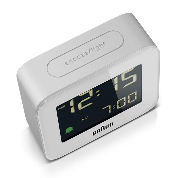 Braun - Digital Travel Alarm Clock (BC08) - White
