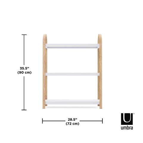 UMBRA Bellwood Freestanding Shelf 3 Tier - White/Natural