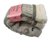 Grey Cat Cable Knot Reading Socks With Sherpa Lining