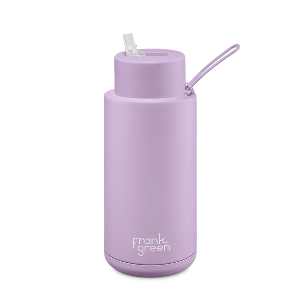 Frank Green - Reusable Ceramic Bottle With Straw Lid: Lilac Haze 34oz