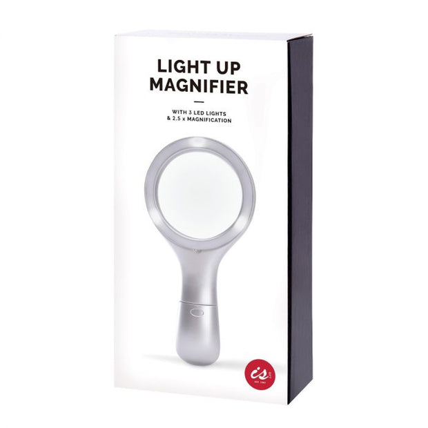 IS Gift - Light Up Led Magnifier - Silver