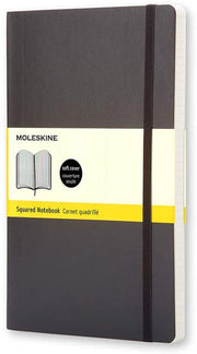 Moleskine - Classic Soft Cover Notebook - Large - Squared - Black