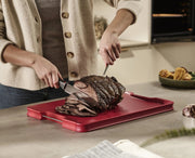 Cut&Carve™ Plus Multi-function Chopping Board - Red