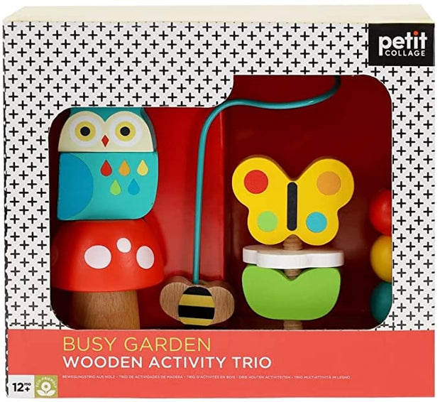 Petite Collage - Busy Garden Wooden Activity Trio