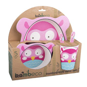 Bambeco - Bamboo 5 Piece Kids Meal Set - Owl