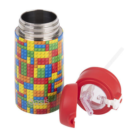 Oasis - Kids Drink Bottle With Sipper 400ml - Bricks