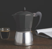 Leaf + Bean - Stove Top Espresso Maker: Silver 6 cup