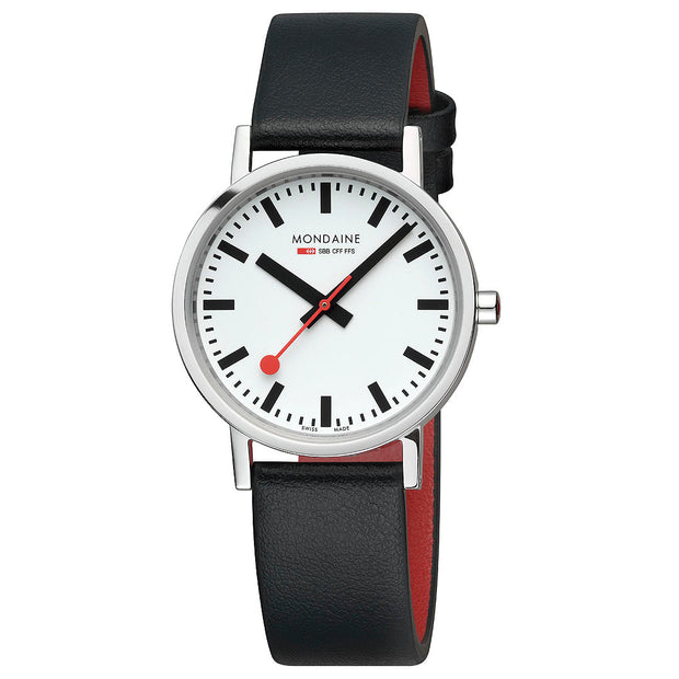 Mondaine Watch - Swiss Railways Classic Vegan Grape Leather 36mm
