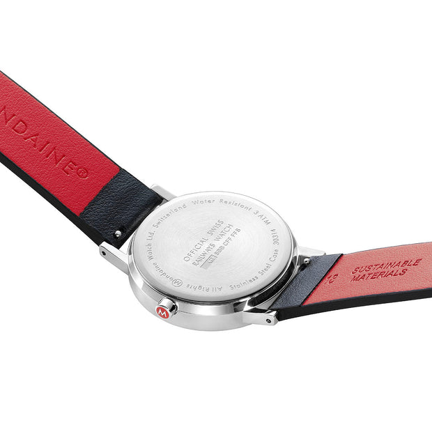 Mondaine Watch - Swiss Railways Classic Vegan Grape Leather 36mm