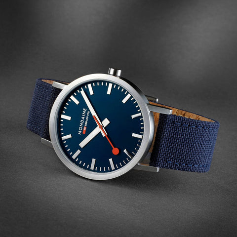 Mondaine - Classic 40mm Ocean Blue Watch