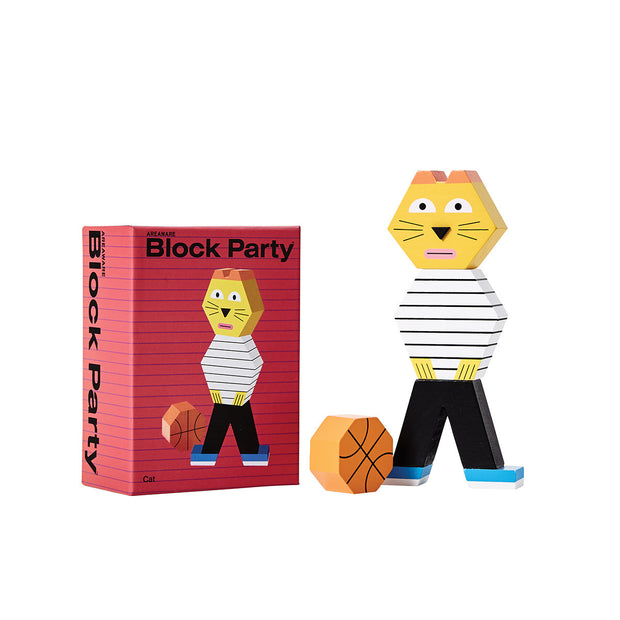 Areaware - Wooden Toy - Block Party Cat