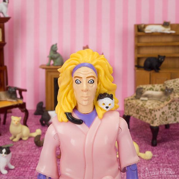 Archie McPhee - Crazy Cat Lady Action Figure