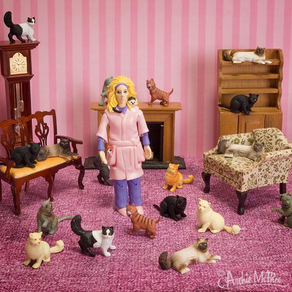 Archie McPhee - Crazy Cat Lady Action Figure