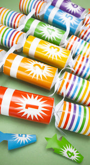 Rainbow Bowling Crackers - Tray of 6