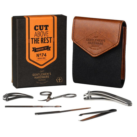 Gentlemen's Hardware - Charcoal Canvas Manicure Set