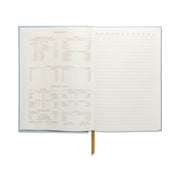 Designworks Ink - Suede Cloth Hardcover Journal with Pocket - Arch Dot Blue