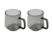 Sala Glass Mugs - Charcoal - 400ml - Gift boxed (Set of 2)