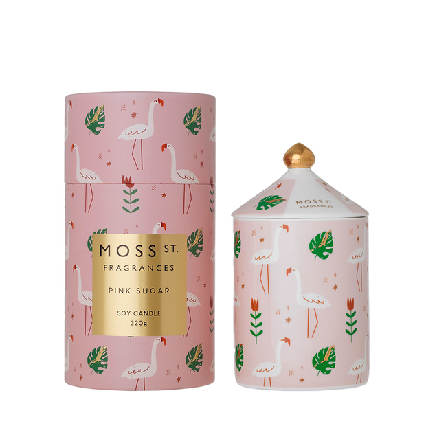 Moss St. Fragrances - Ceramic Candle 320g - Pink Sugar