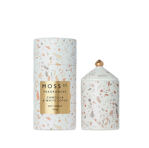 Moss St. Fragrances - Ceramic Candle 100g - Camellia & White Lotus