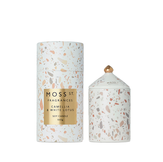 Moss St. Fragrances - Ceramic Candle 100g - Camellia & White Lotus