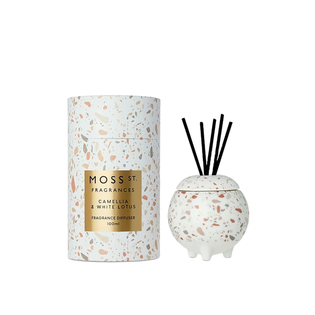 Moss St. Fragrances - Ceramic Diffuser 100ml - Camellia & White Lotus