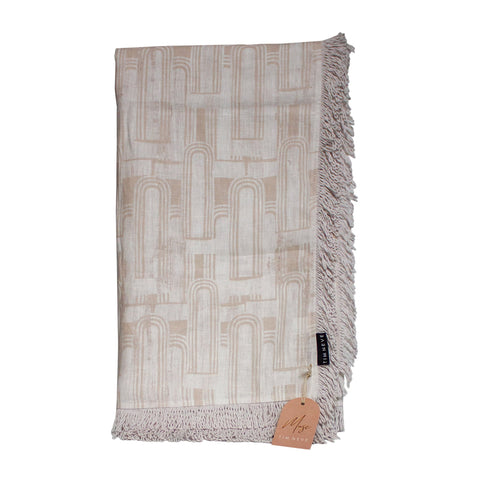 Tim Neve - Monolithic Linen Throw - Nude