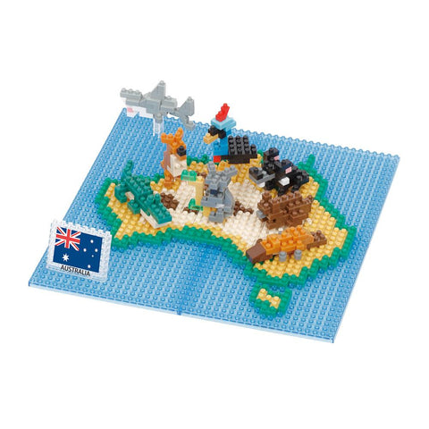Nanoblock - Animals of Australia on Map
