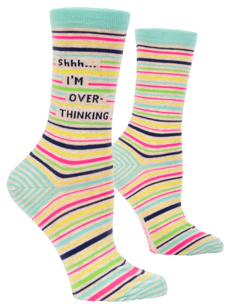 Blue Q - I Am Overthinking - Women’s Crew Socks