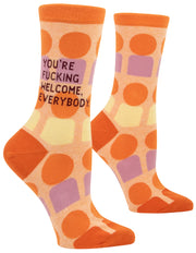 Blue Q - You're F*cking Welcome - Women’s Crew Socks