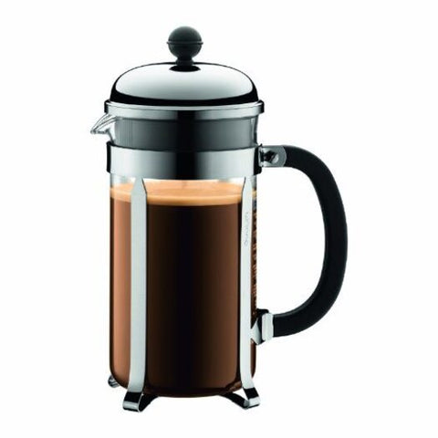 Bodum - Chambord French Press Coffee Maker - Stainless Steel - 8 cup