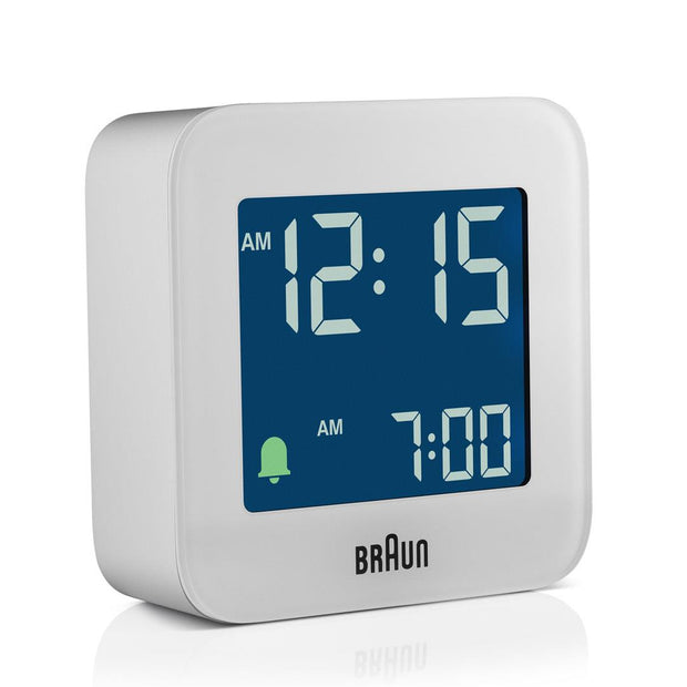 Braun - Digital Travel Alarm Clock (BC08) - White