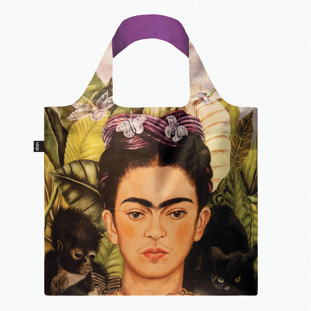 LOQI - Frida Kahlo: Self Portrait w/ Hummingbird Tote Bag