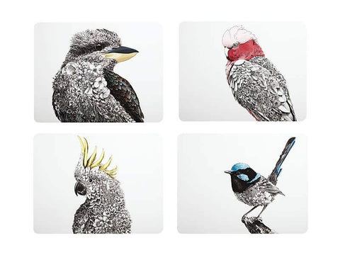 Marini Ferlazzo - Birds of Australia Cork Back Placemat - Set of 4