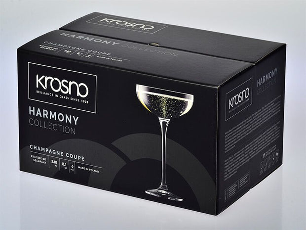 Harmony Champagne Coupe 240ML 6pc Gift Boxed