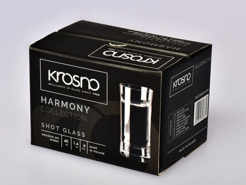 Harmony Shot Glass 40ML Set of 6 Gift Boxed