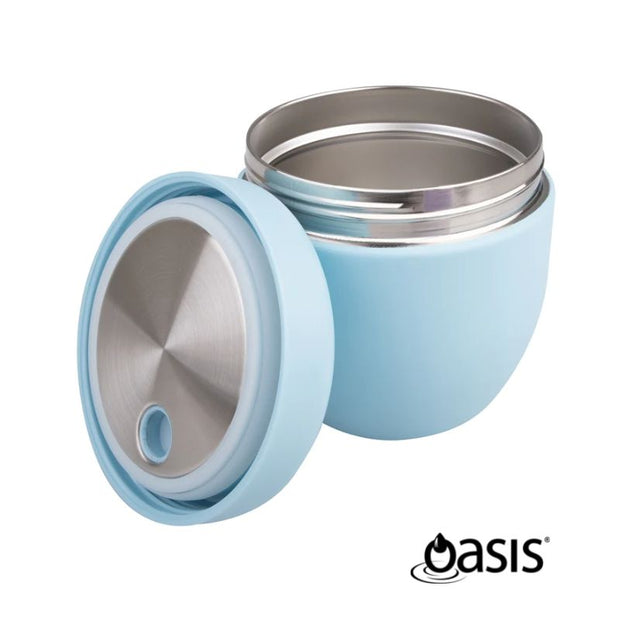 Oasis - Stainless Steel Double Wall Insulated Food Pod 470ml - Island Blue