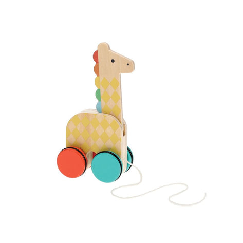 Petite Collage - Giraffe On-The-Go Wooden Pull Toy