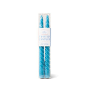 Paddywax - Tapered Twisted Candles 2 Pack - Cyan